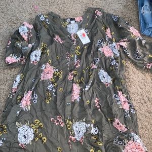 Floral Torrid Button up high low dress